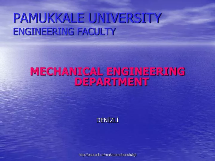 pamukkale university engineering faculty