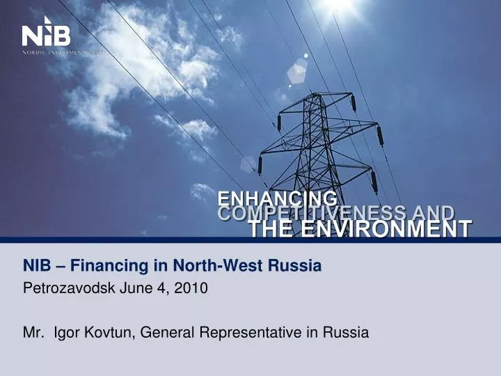 nib financing in north west russia