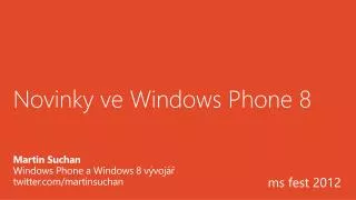 novinky ve windows phone 8