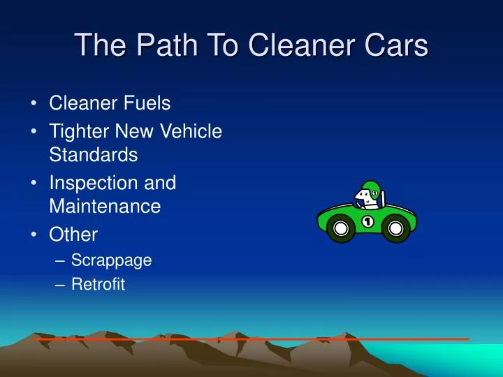 the path to cleaner cars