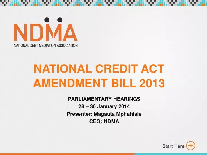national credit act amendment bill 2013