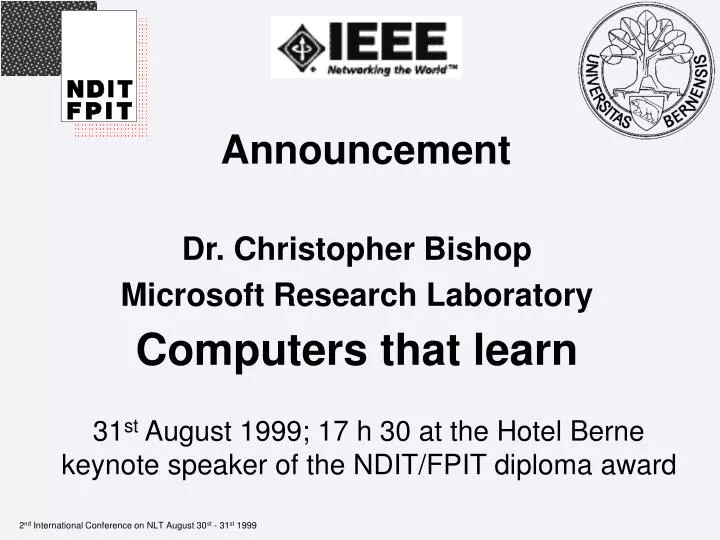 dr christopher bishop microsoft research laboratory computers that learn