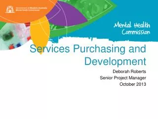 Services Purchasing and Development