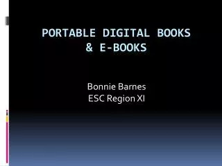 Portable Digital Books &amp; E-Books