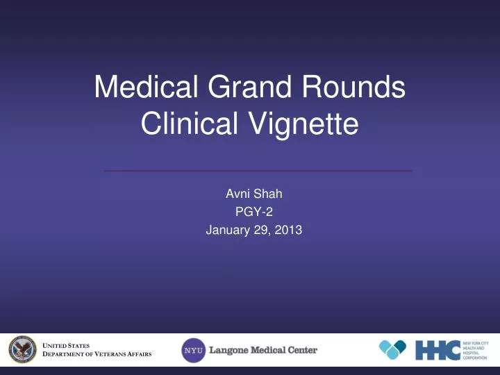 medical grand rounds clinical vignette