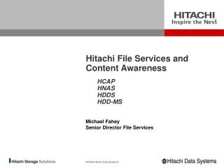 Hitachi File Services and Content Awareness