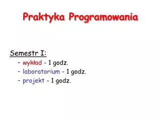 praktyka programowania