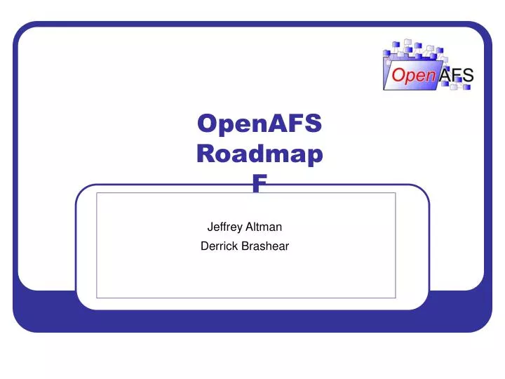 openafs roadmap f