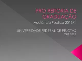 pro reitoria de gradua o