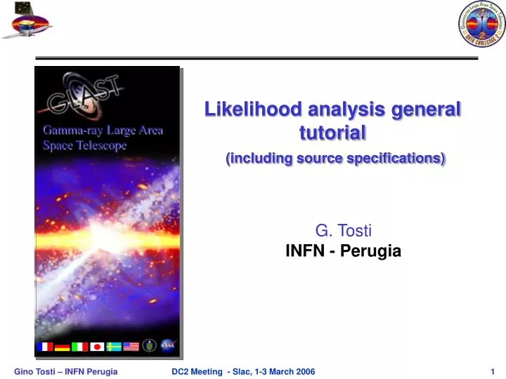 likelihood analysis general tutorial including source specifications