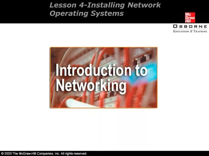 lesson 4 installing network operating systems