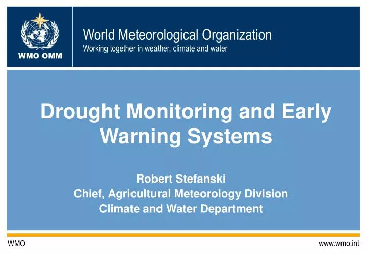 drought monitoring and early warning systems