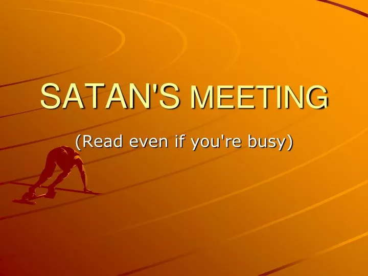 satan s meeting