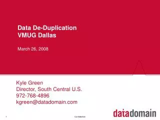 Data De-Duplication VMUG Dallas