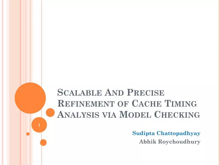 scalable and precise refinement of cache timing analysis via model checking