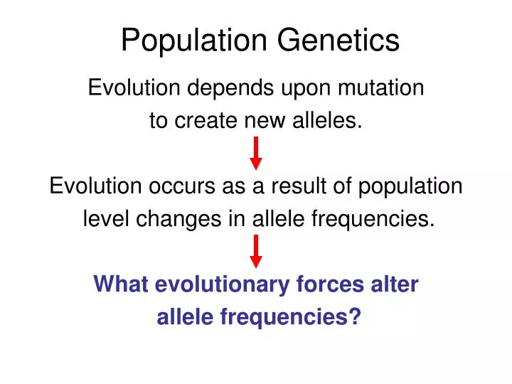 population genetics