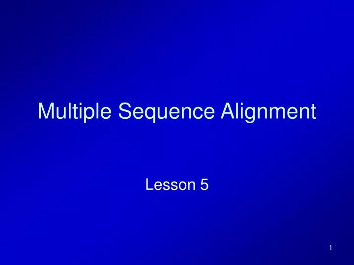 multiple sequence alignment