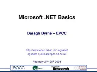 Microsoft .NET Basics