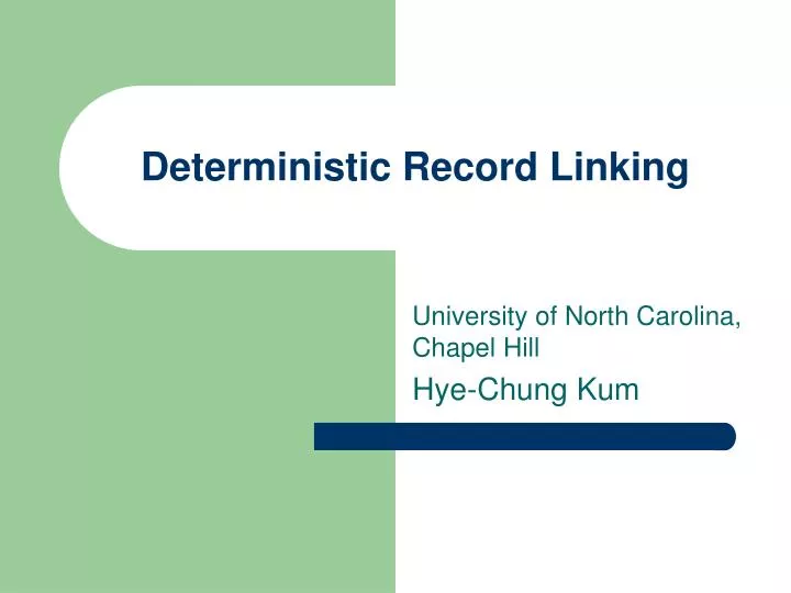 deterministic record linking