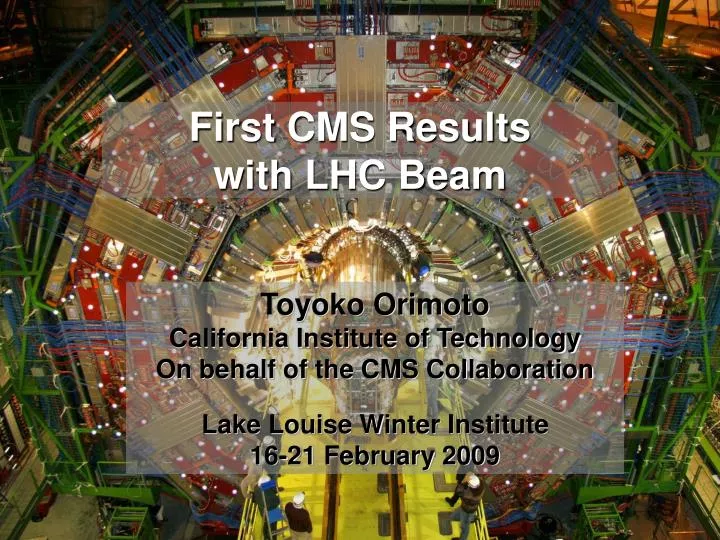 first cms results with lhc beam