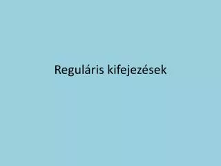 regul ris kifejez sek