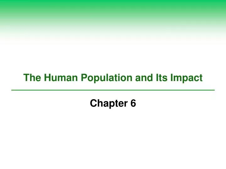 the human population and its impact