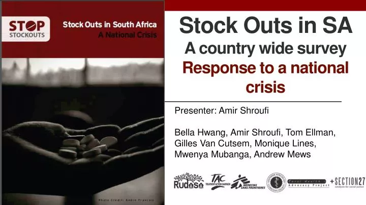 stock outs in sa a country wide survey response to a national crisis