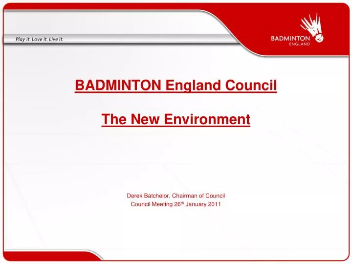 badminton england council the new environment