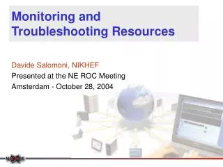 Monitoring and Troubleshooting Resources