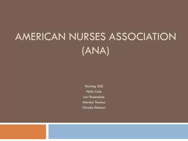 american nurses association ana