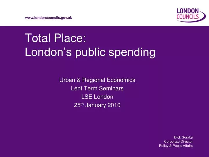 total place london s public spending
