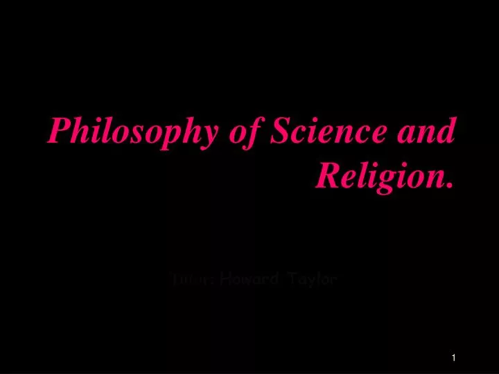 philosophy of science and religion