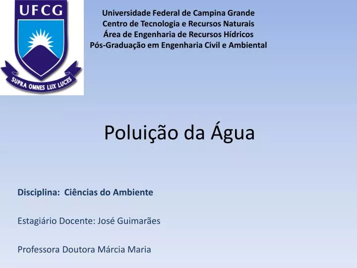 polui o da gua