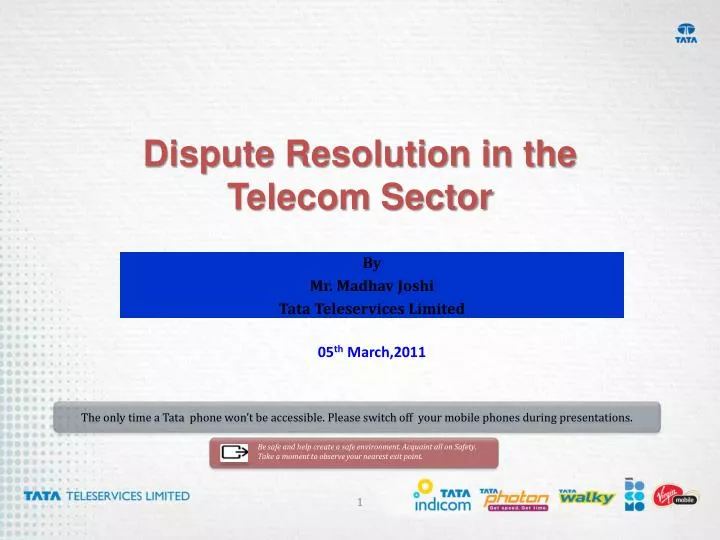 dispute resolution in the telecom sector