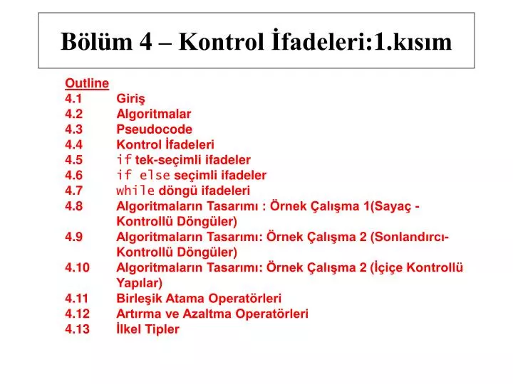 b l m 4 kontrol fadeleri 1 k s m