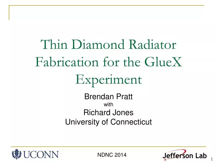 thin diamond radiator fabrication for the gluex experiment