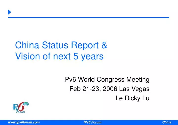 china status report vision of next 5 years