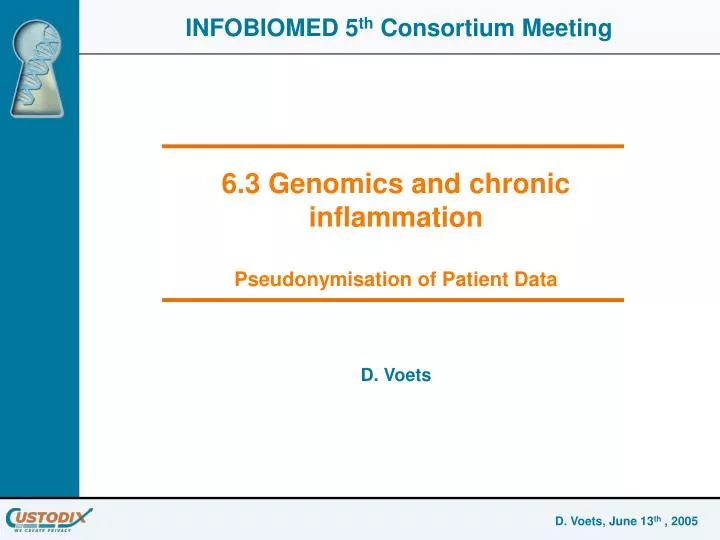 6 3 genomics and chronic inflammation pseudonymisation of patient data