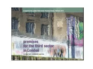 Premises for the Third Sector in London