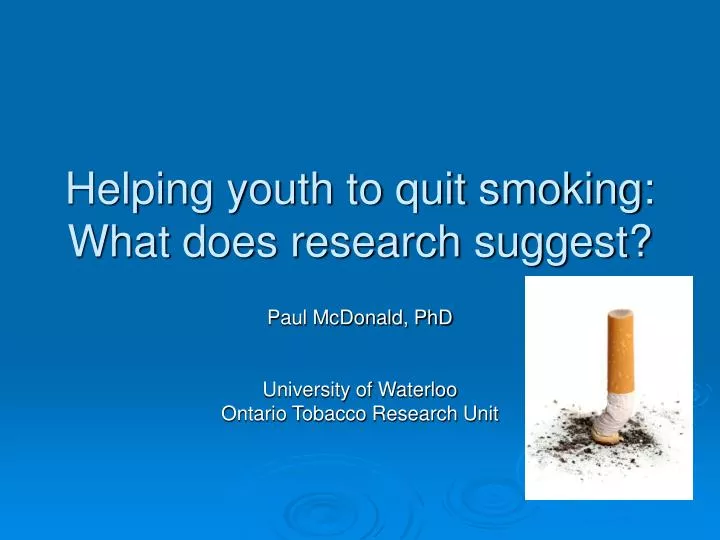 helping youth to quit smoking what does research suggest