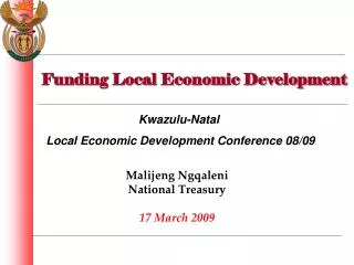Funding Local Economic Development