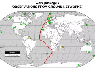 Work package 4 OBSERVATIONS FROM GROUND NETWORKS