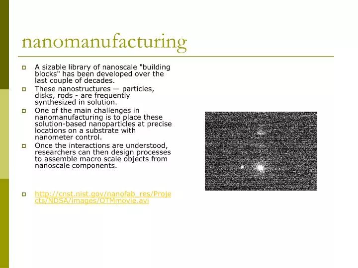 nanomanufacturing