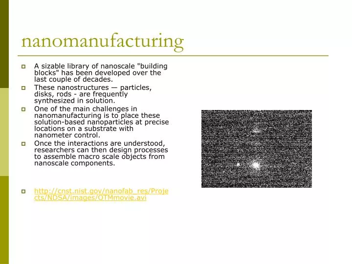 1. Approach of the macroscale to nanoscale.