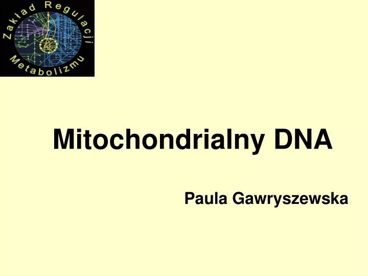 mitochondrialny dna paula gawryszewska