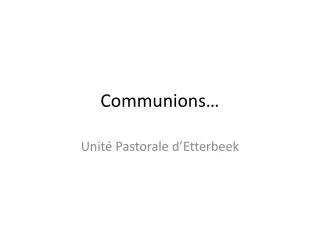 communions