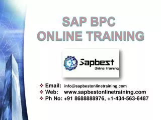 Sap bpc online training | sap bpc ppt | sap bpc var 10 ppt