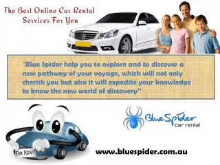 BlueSpider Car Rentals in Sydney