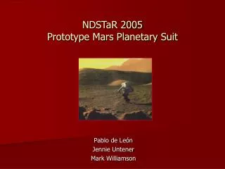 NDSTaR 2005 Prototype Mars Planetary Suit