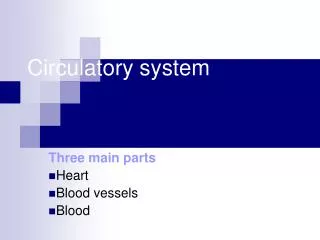 Circu latory system